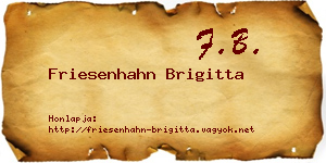Friesenhahn Brigitta névjegykártya